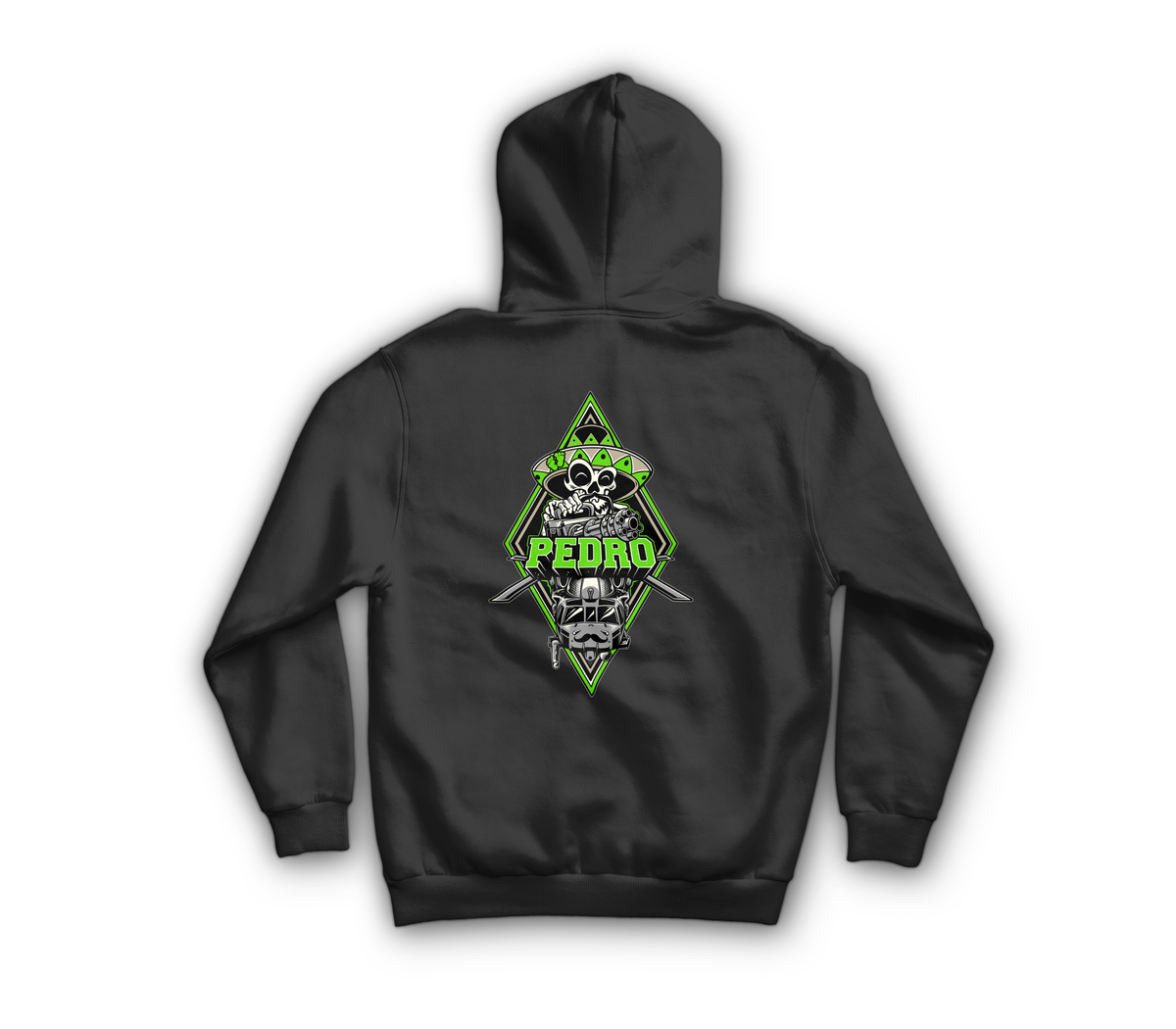 Pedro Hoodie — Black, back