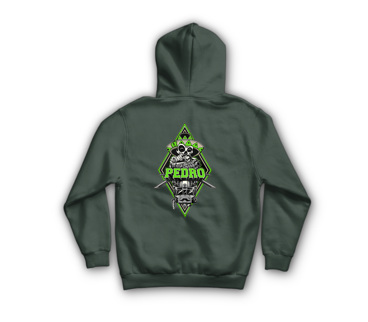 Pedro Hoodie — Forrest Green, back