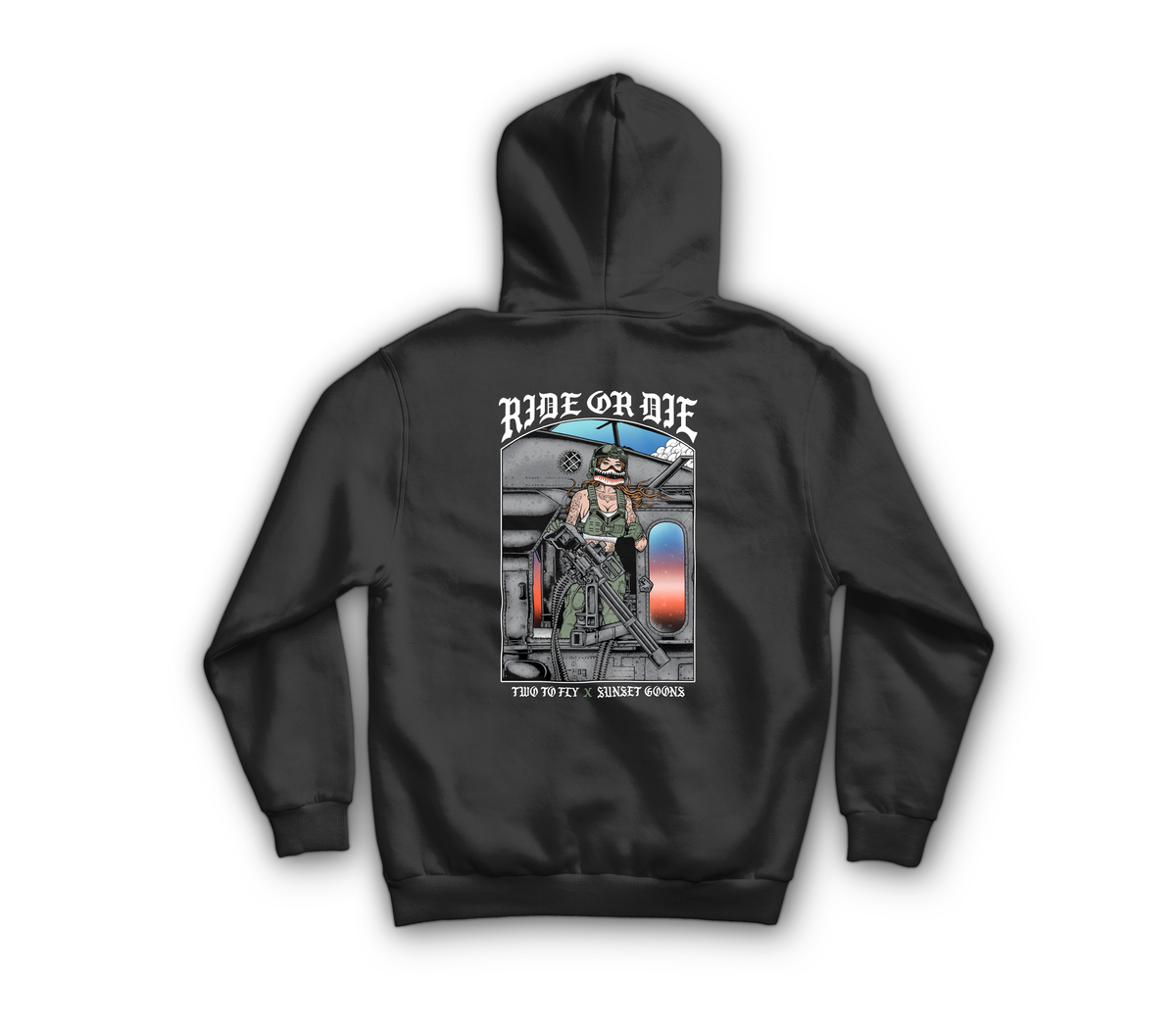 Ride Or Die Hoodie — Black, back