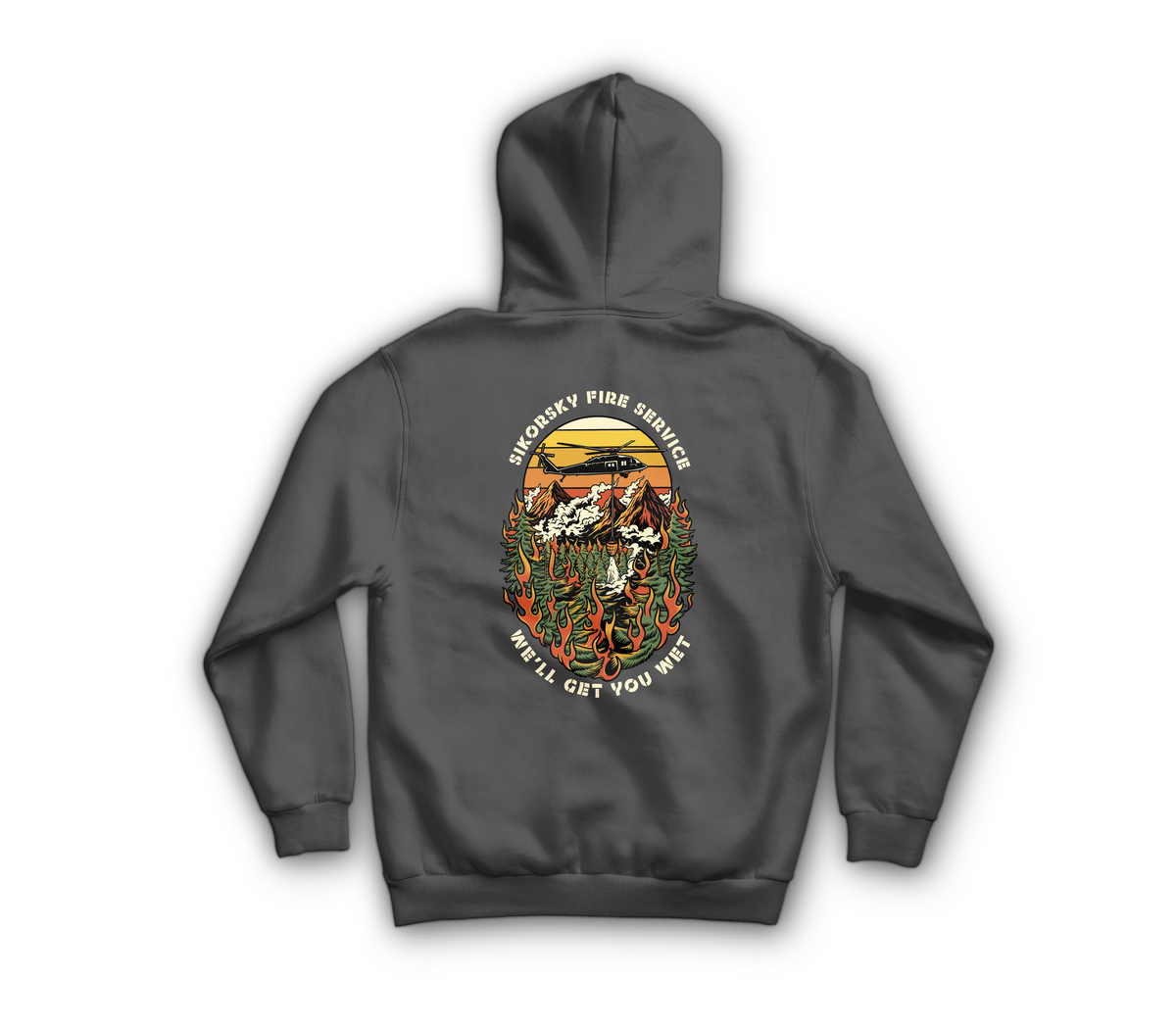 SFS Hoodie — Charcoal, back