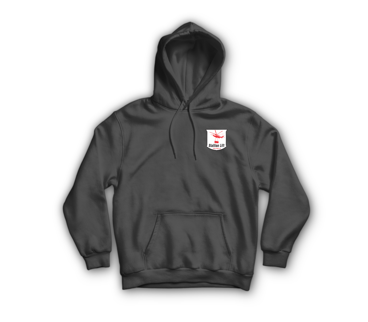 Stallion Lift Hoodie — Charcoal, front