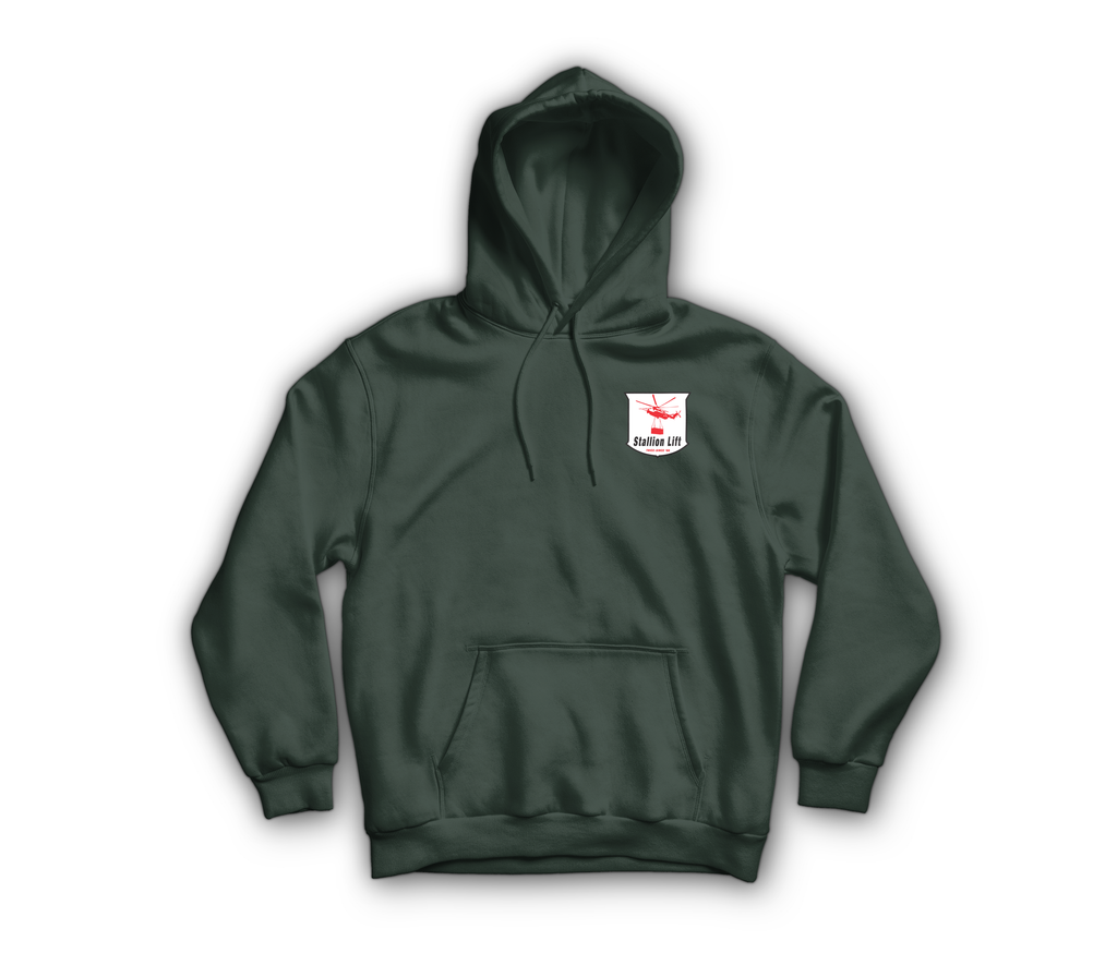 Stallion Lift Hoodie — Forrest Green, front