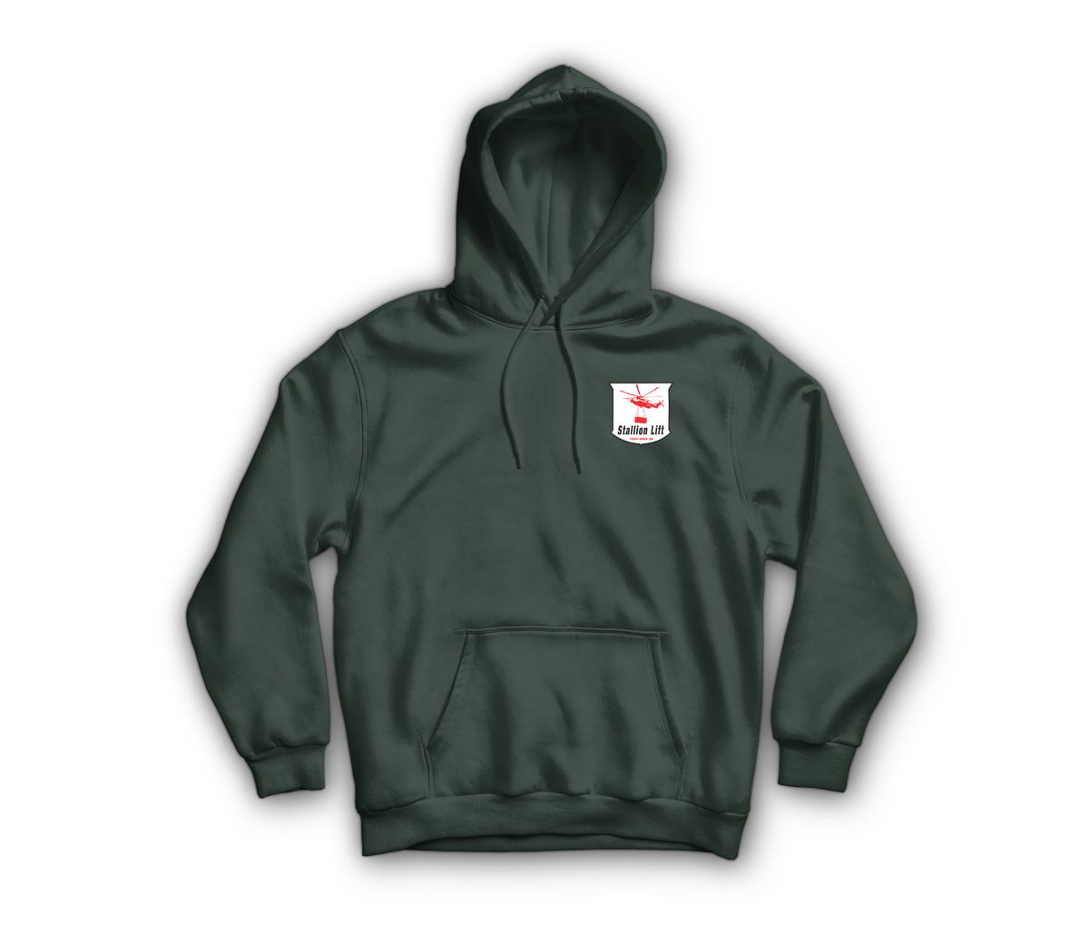 Stallion Lift Hoodie — Forrest Green, front