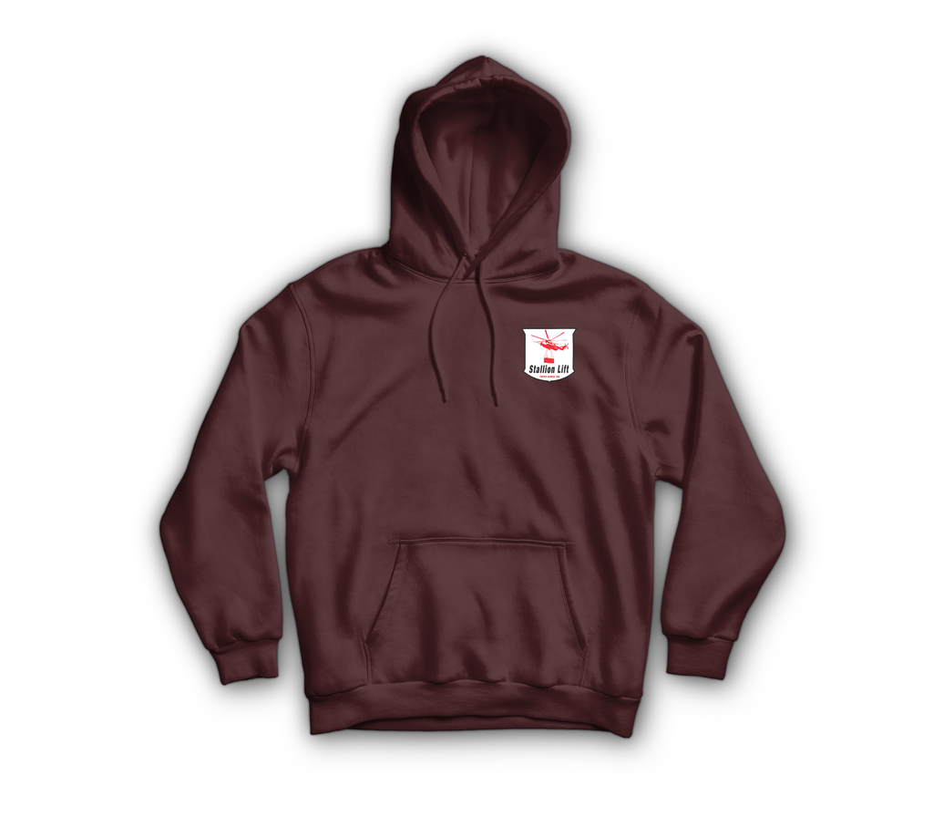 Stallion Lift Hoodie — Maroon, front