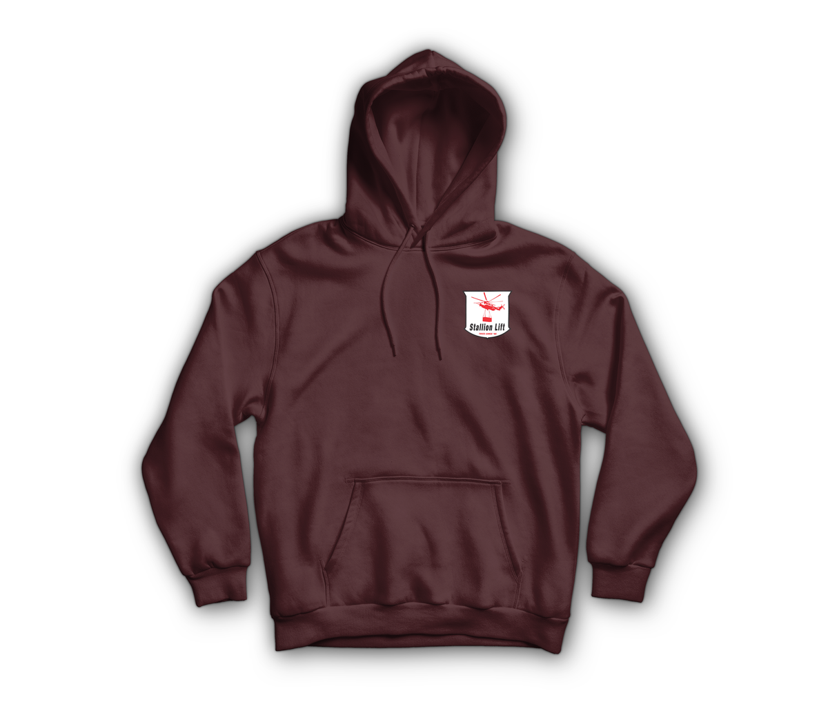 Stallion Lift Hoodie — Maroon, front