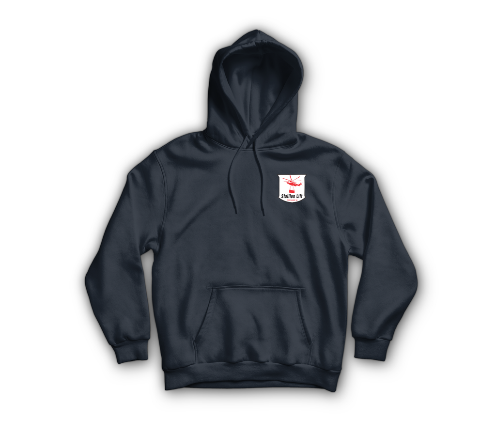Stallion Lift Hoodie — Navy, front