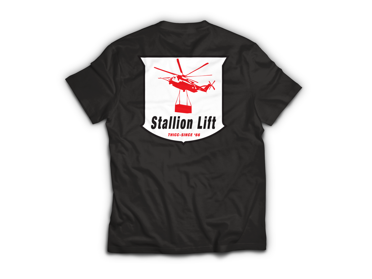 Stallion Lift T-Shirt — Black, back