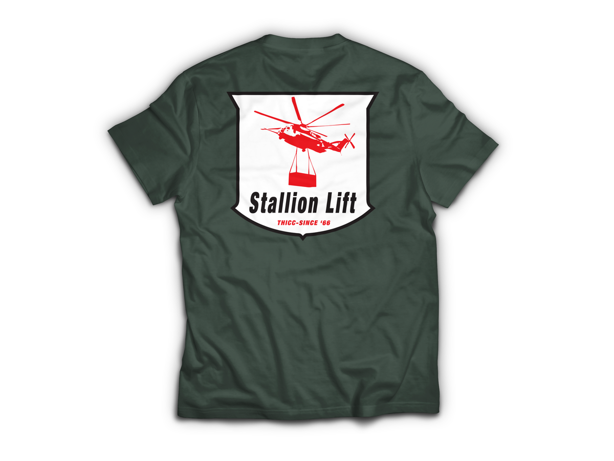 Stallion Lift T-Shirt — Forrest Green, back