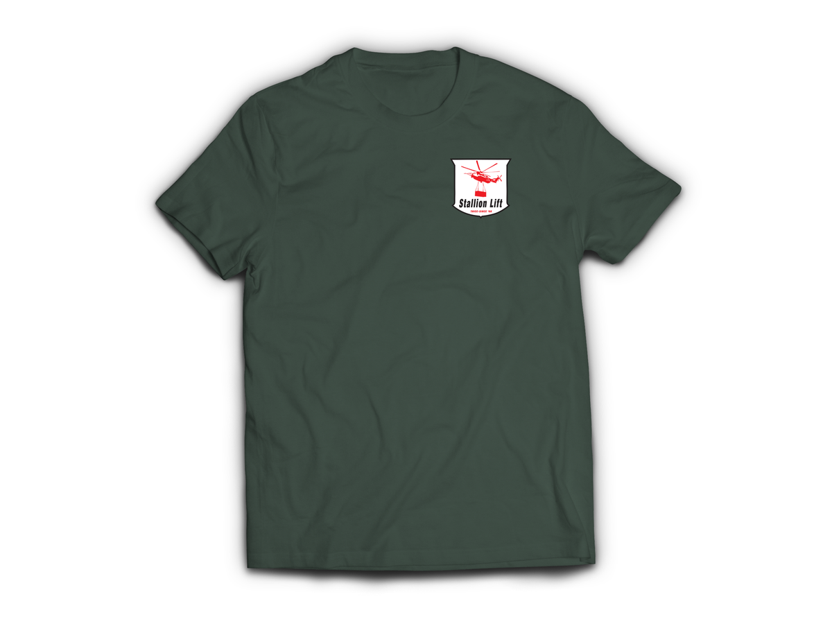 Stallion Lift T-Shirt — Forrest Green, front