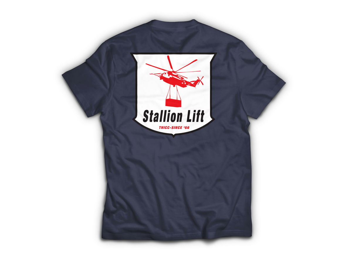 Stallion Lift T-Shirt — Navy, back
