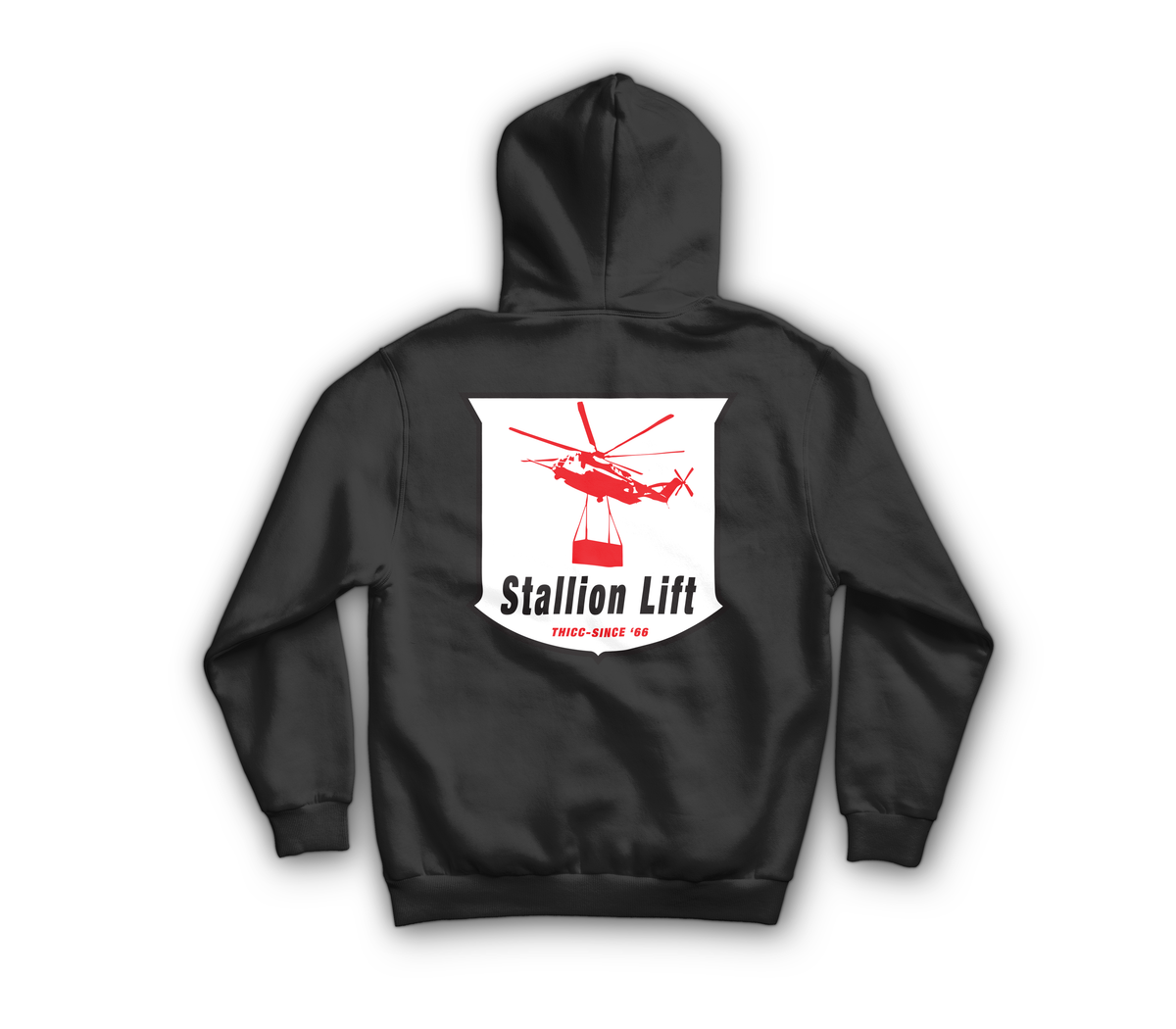 Stallion Lift Zip Hoodie — Black, back
