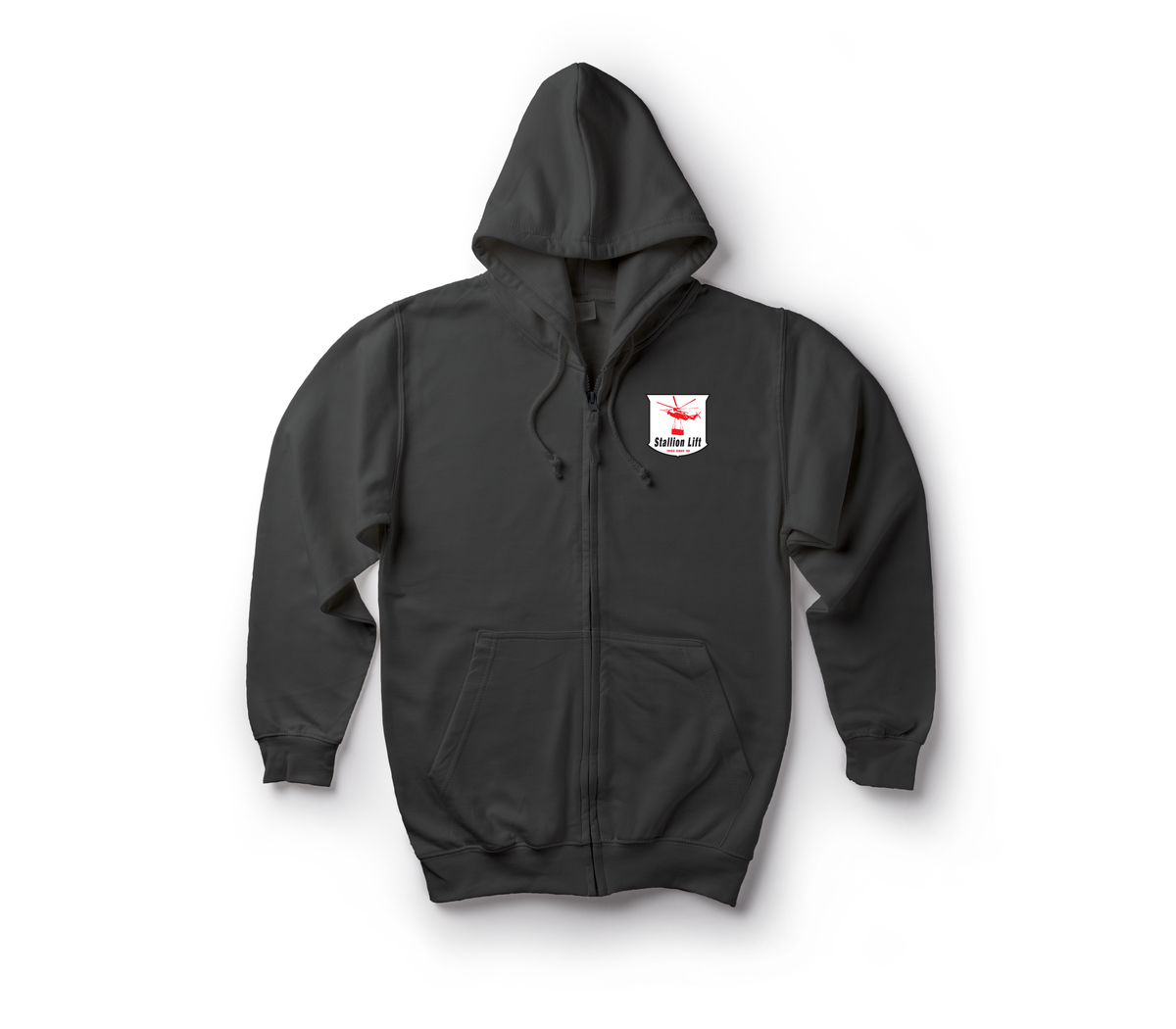 Stallion Lift Zip Hoodie — Black, front