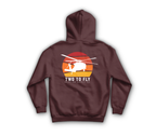 Sunset Hawk Hoodie — Maroon, back