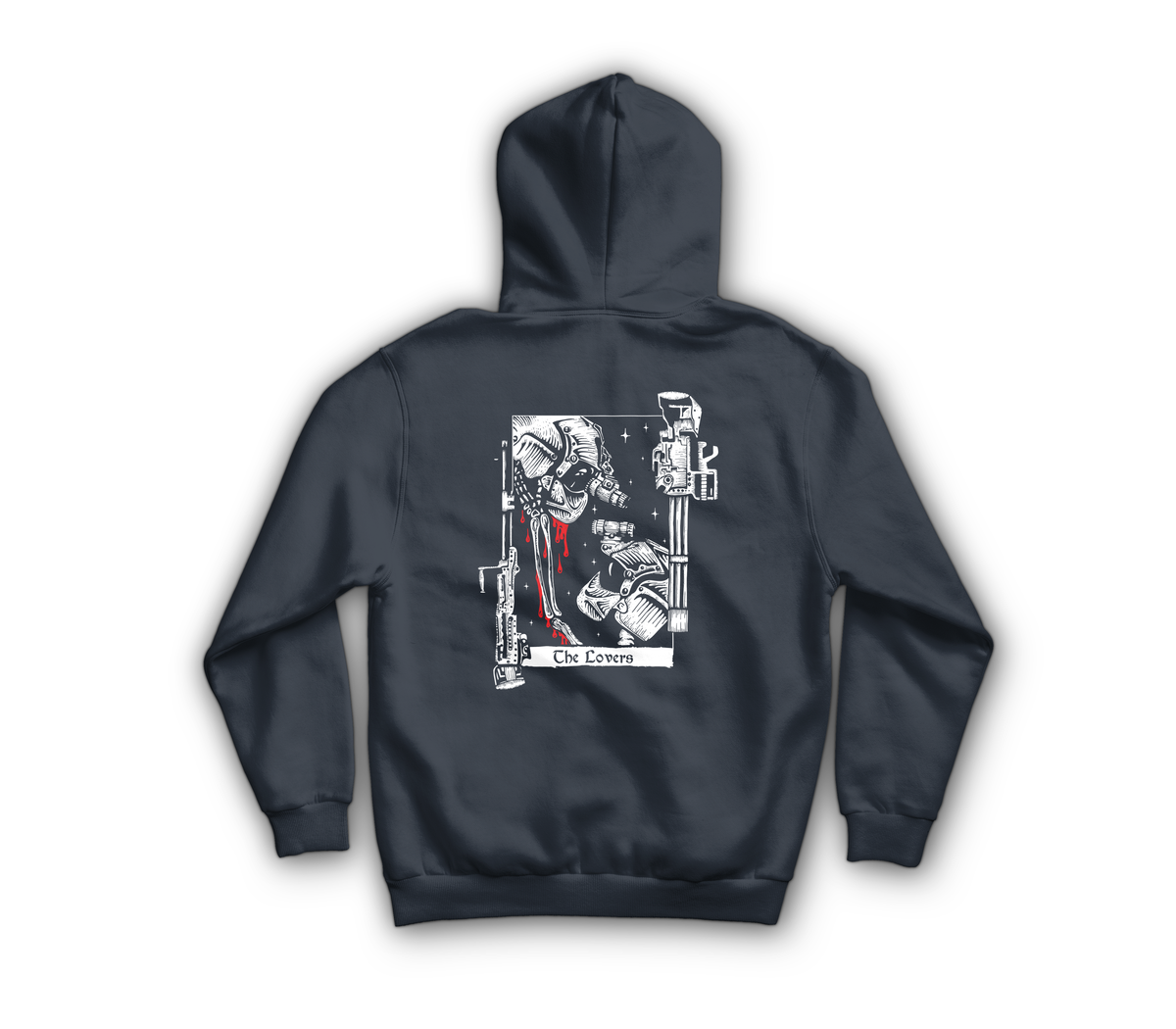 The Lovers Hoodie — Navy, back