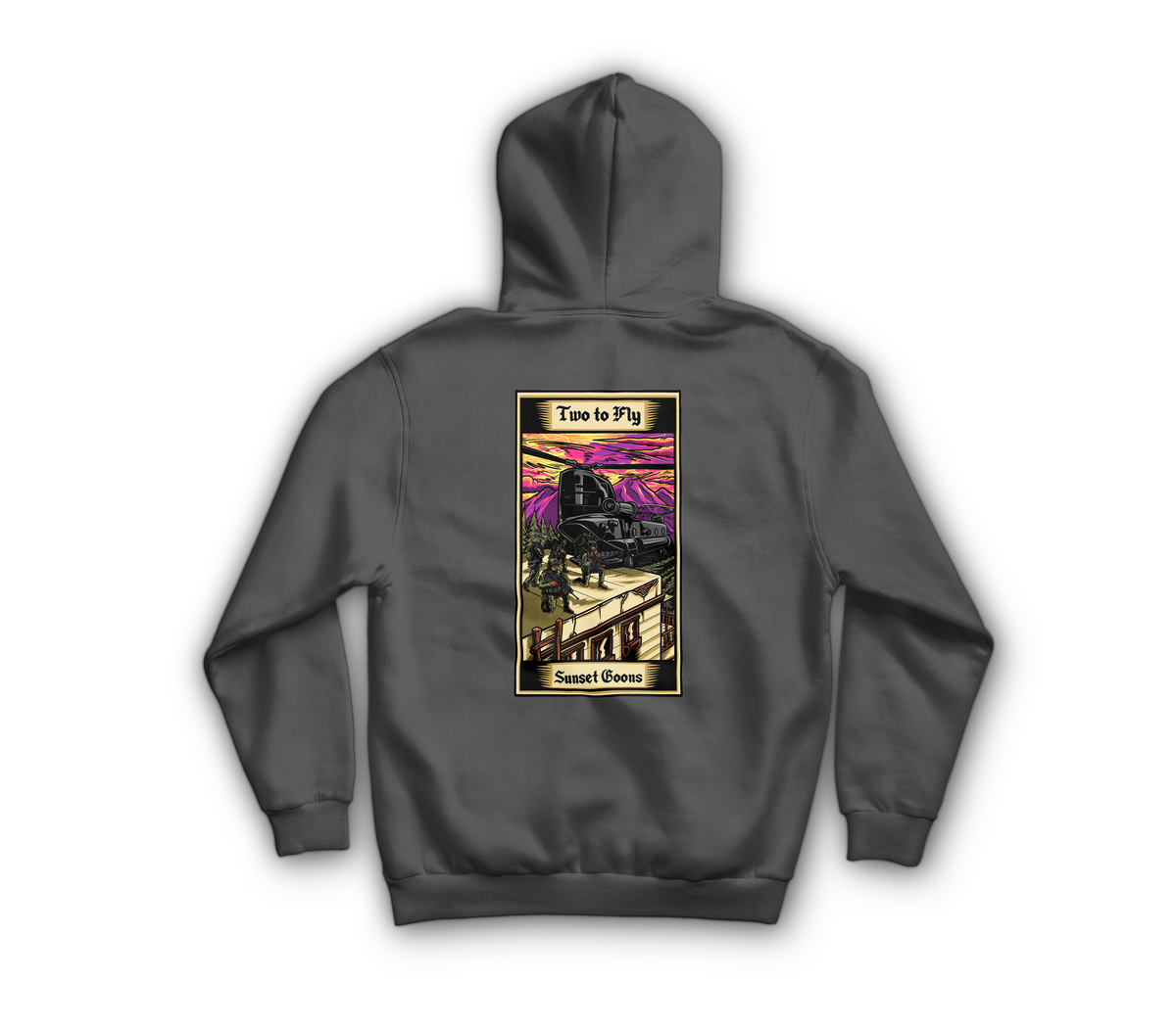 Two Goons Tarot Card Hoodie — Charcoal, back