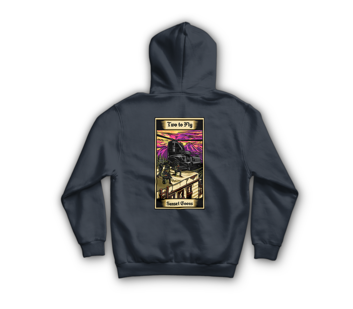 Two Goons Tarot Card Hoodie — Navy, back