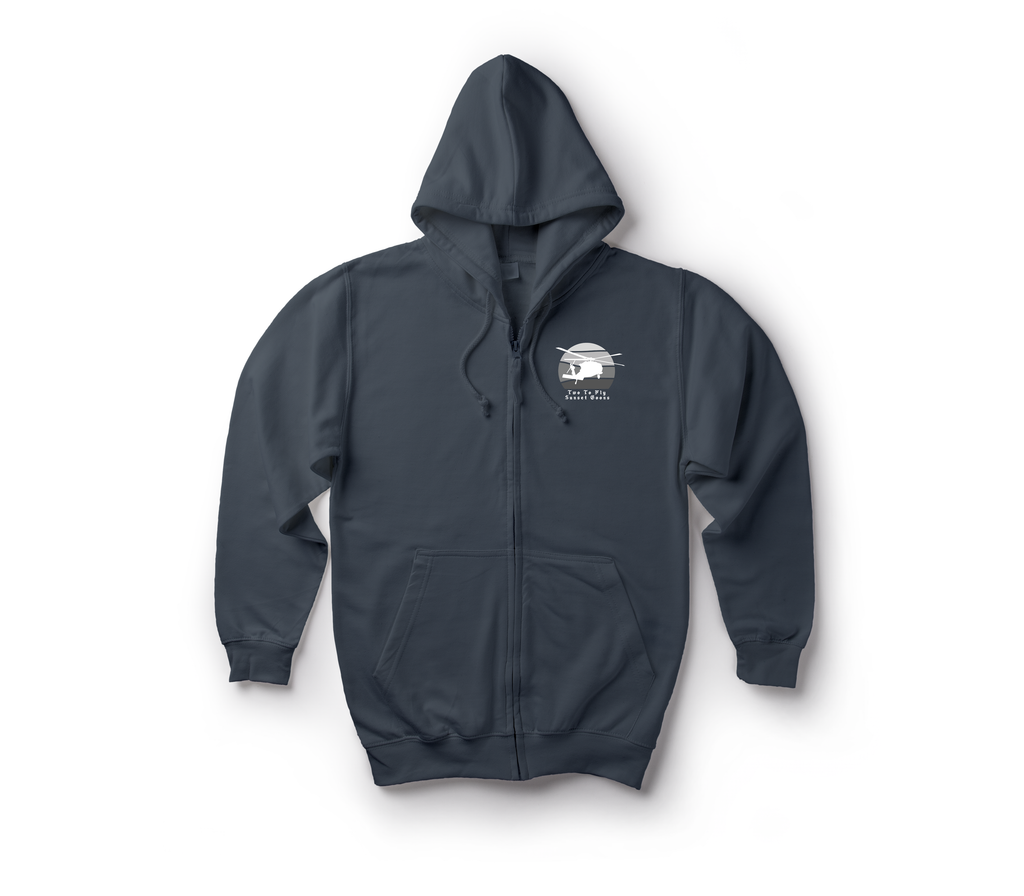 Two Goons Tarot Card Zip Hoodie — Navy, front