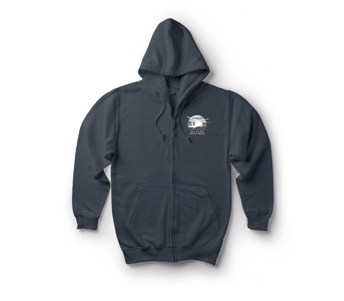 Two Goons Tarot Card Zip Hoodie — Navy, front