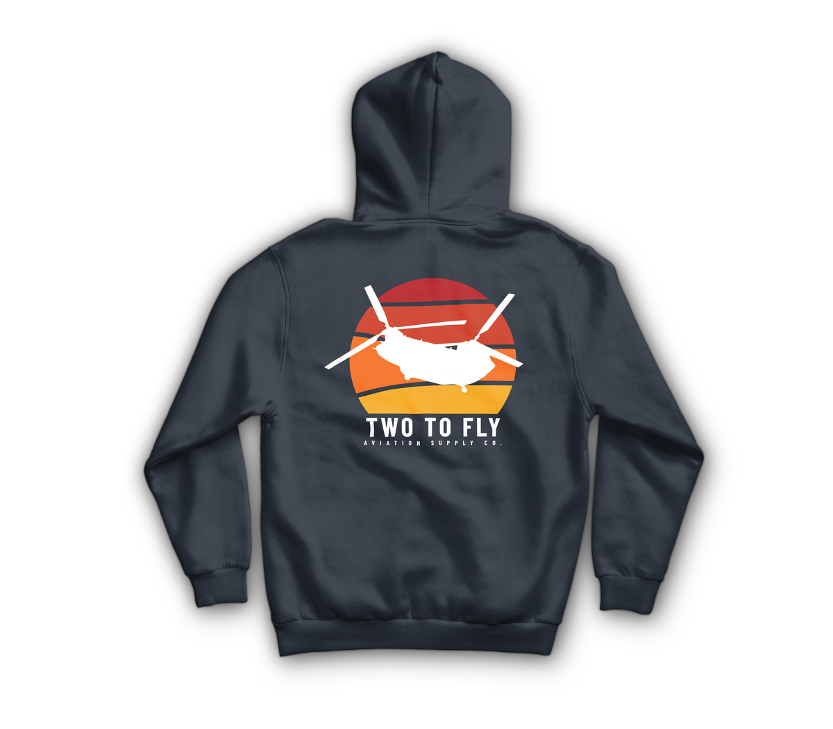 Hooker Sunset Hoodie — Navy, back