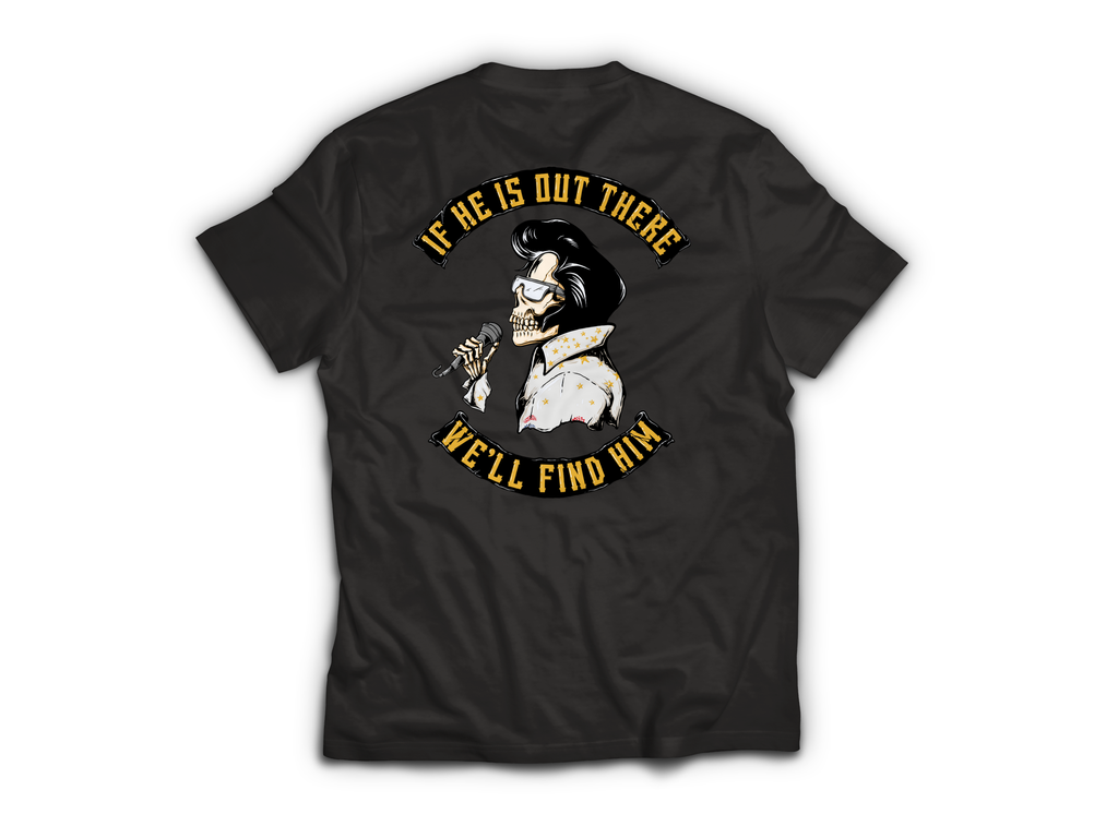 We'll Find Him T-Shirt — Black, back