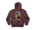 Death On Call Zip Hoodie — Maroon, back