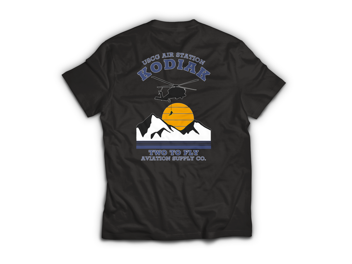 USCG Kodiak T-Shirt — Black, back