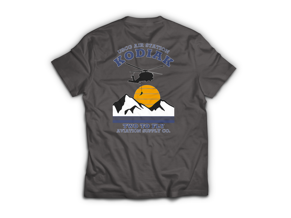 USCG Kodiak T-Shirt — Charcoal, back