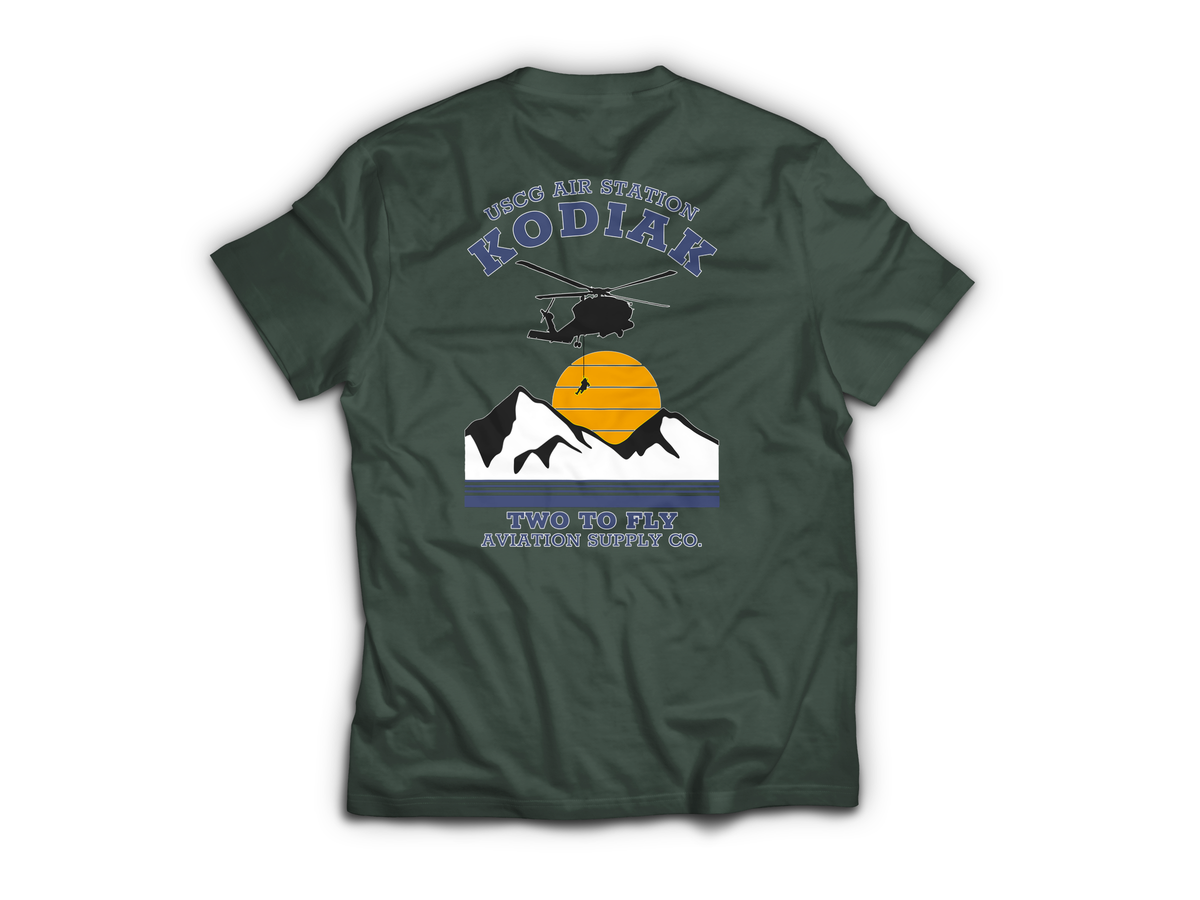 USCG Kodiak T-Shirt — Forrest Green, back