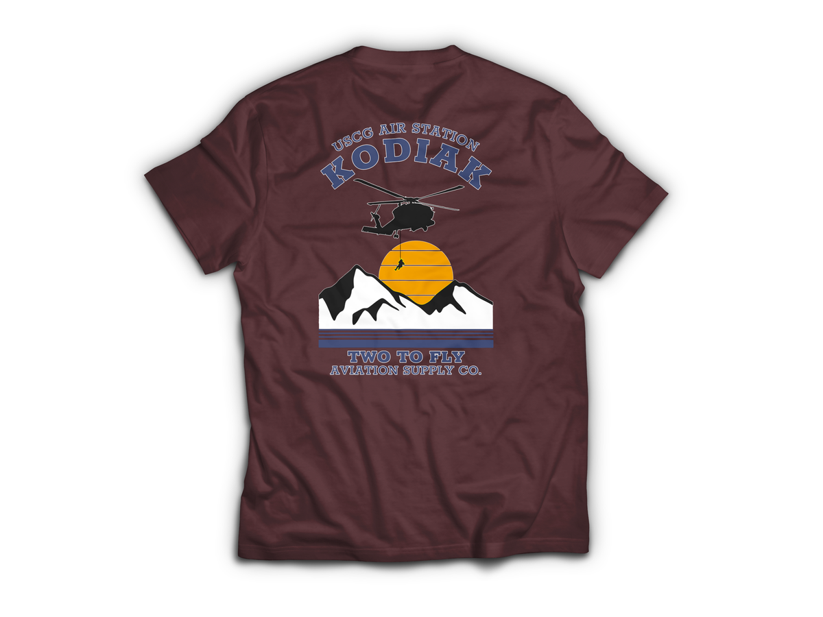 USCG Kodiak T-Shirt — Maroon, back