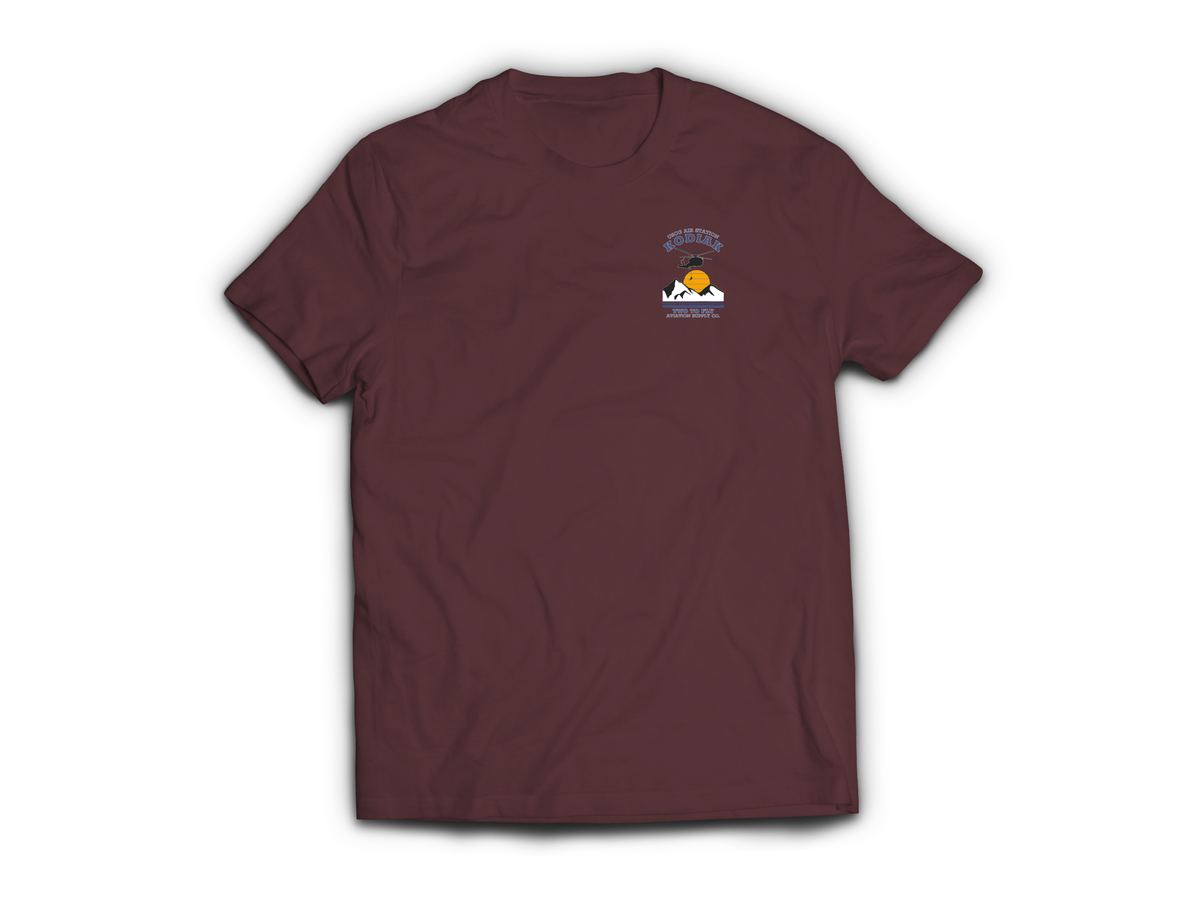 USCG Kodiak T-Shirt — Maroon, front