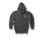 USCG Kodiak Zip Hoodie — Dark Heather, front