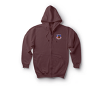 USCG Kodiak Zip Hoodie — Maroon, front