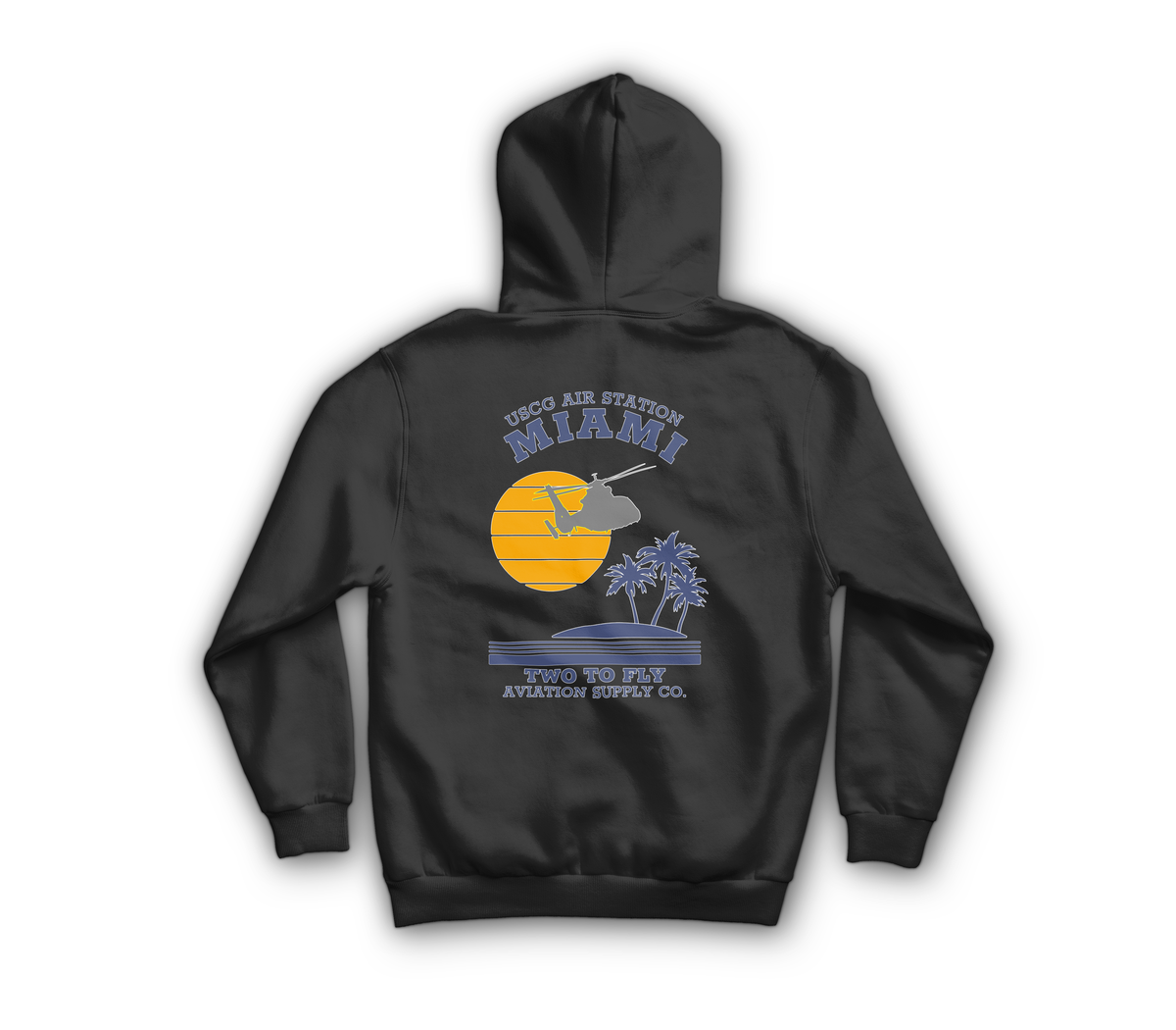 USCG Miami Hoodie — Black, back