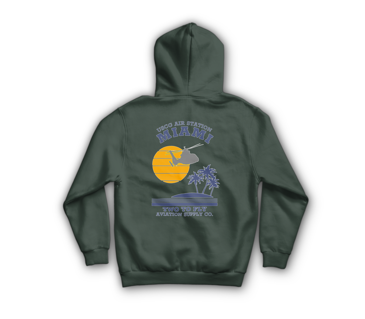 USCG Miami Hoodie — Forrest Green, back
