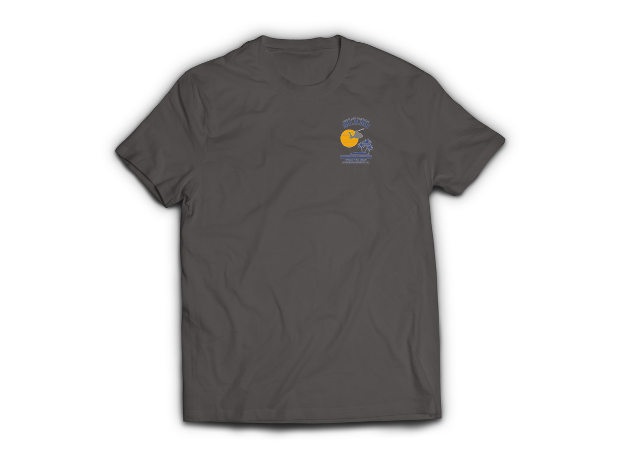 USCG Miami T-Shirt — Charcoal, front