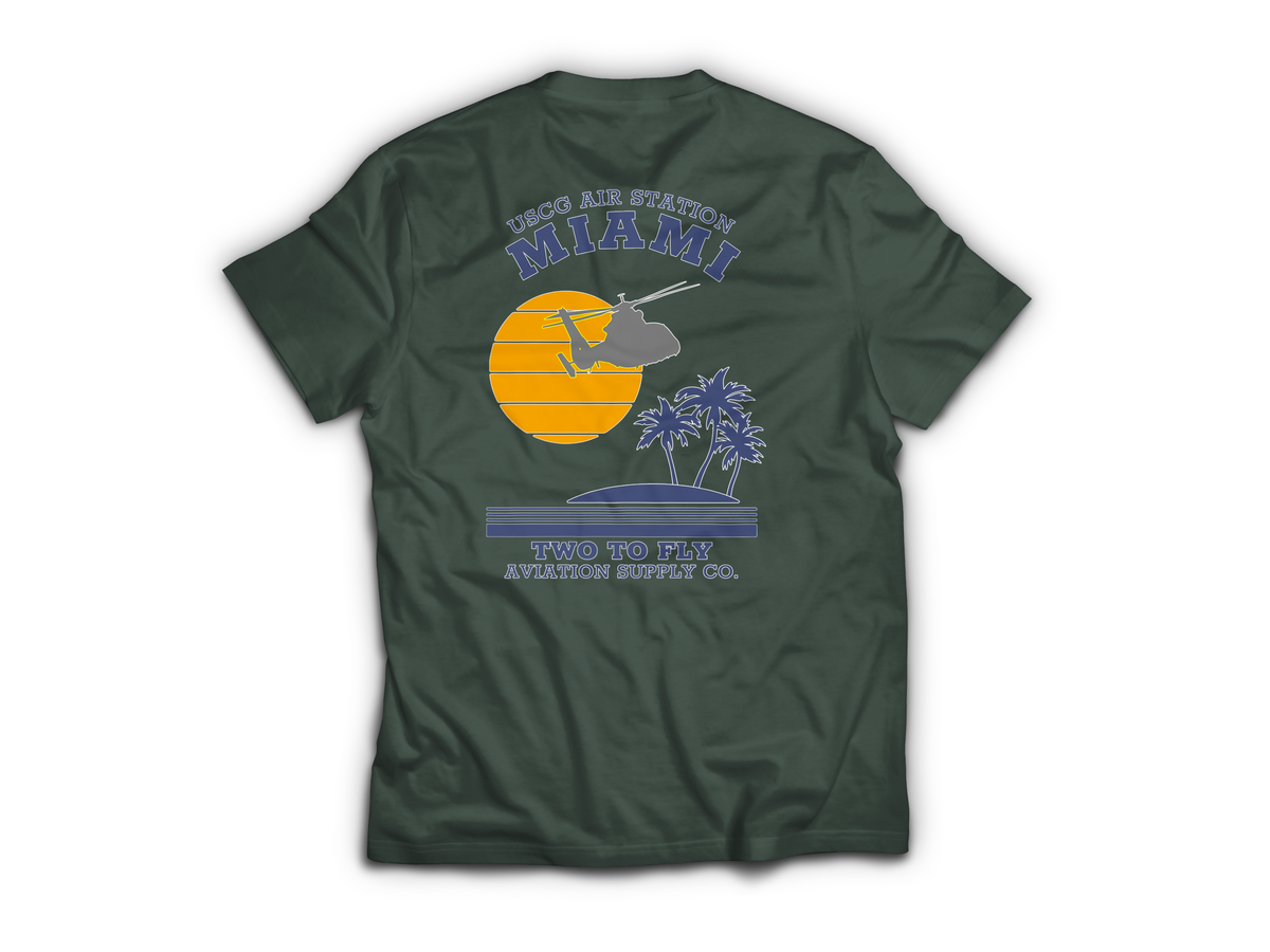 USCG Miami T-Shirt — Forrest Green, back