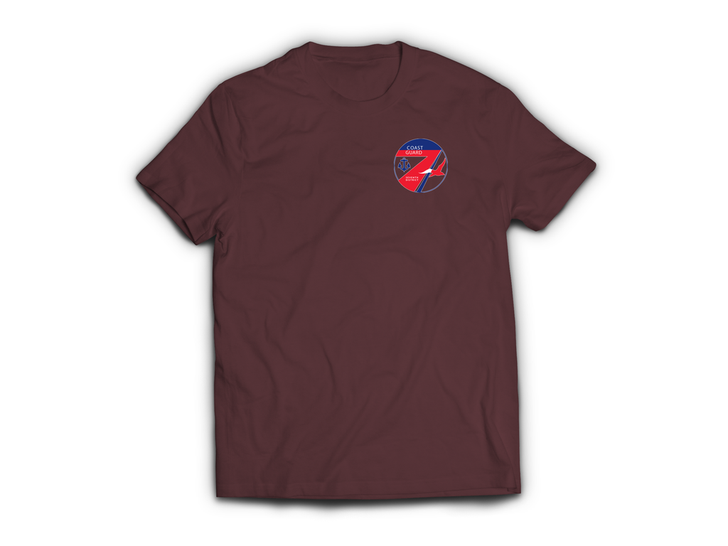 USCG Miami T-Shirt — Maroon, front