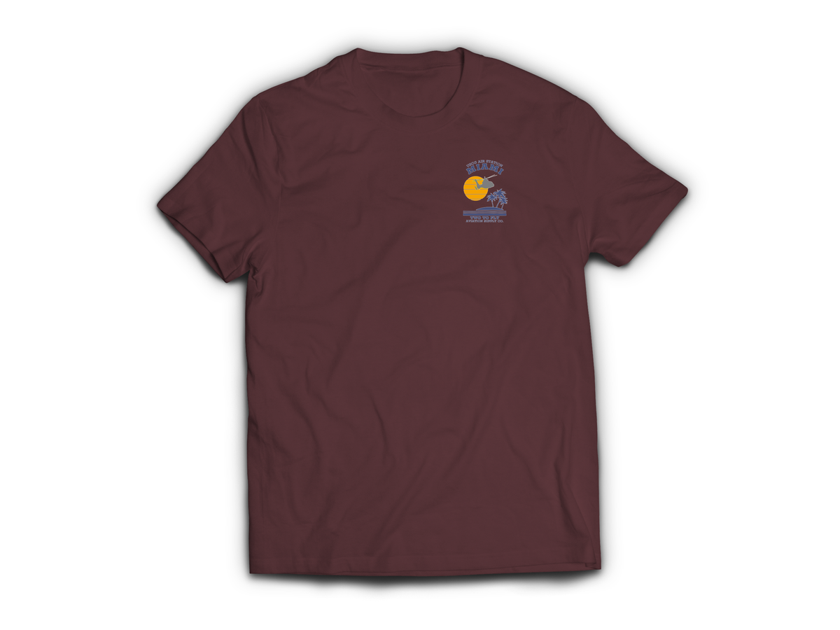 USCG Miami T-Shirt — Maroon, front