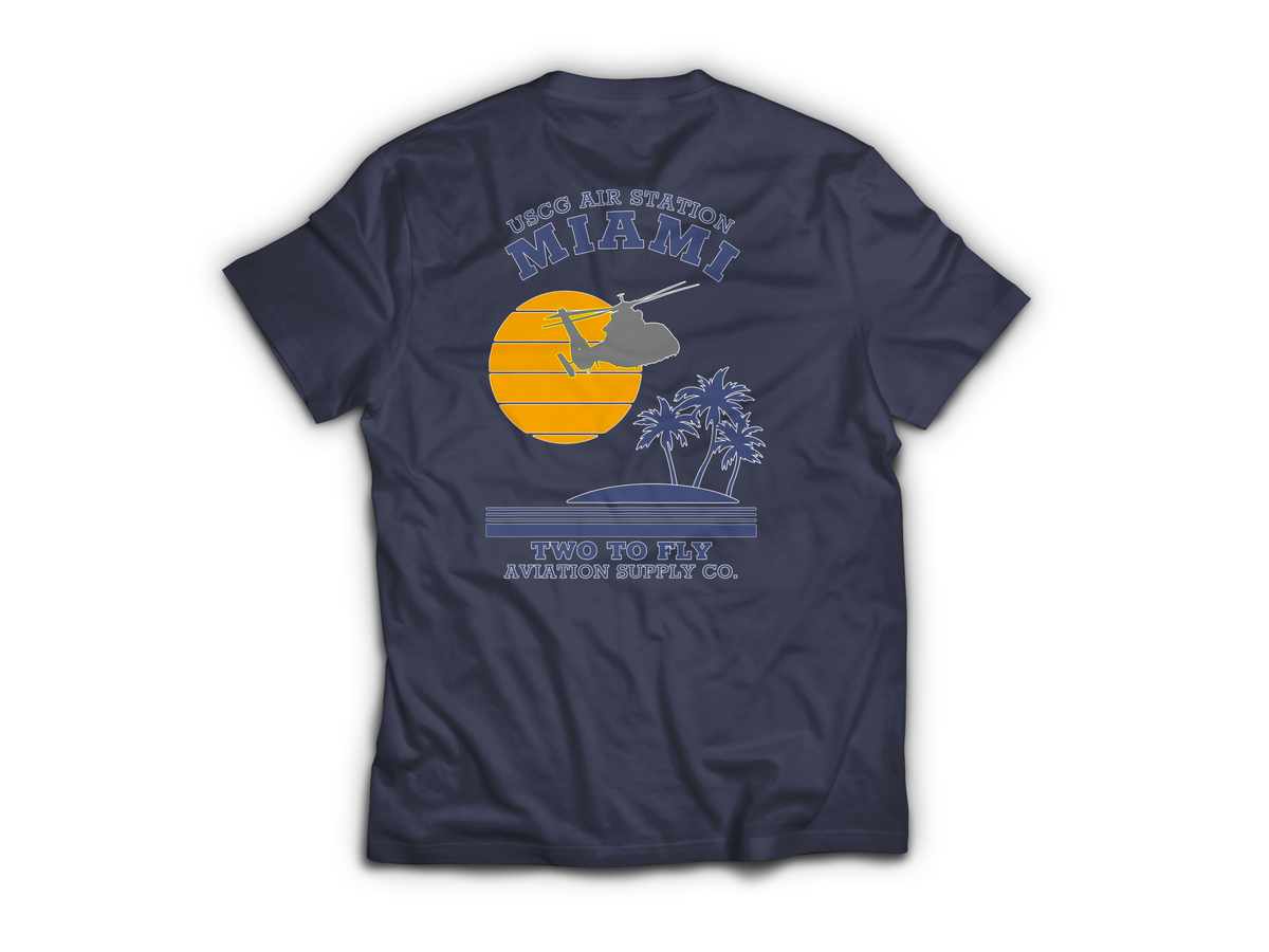 USCG Miami T-Shirt — Navy, back