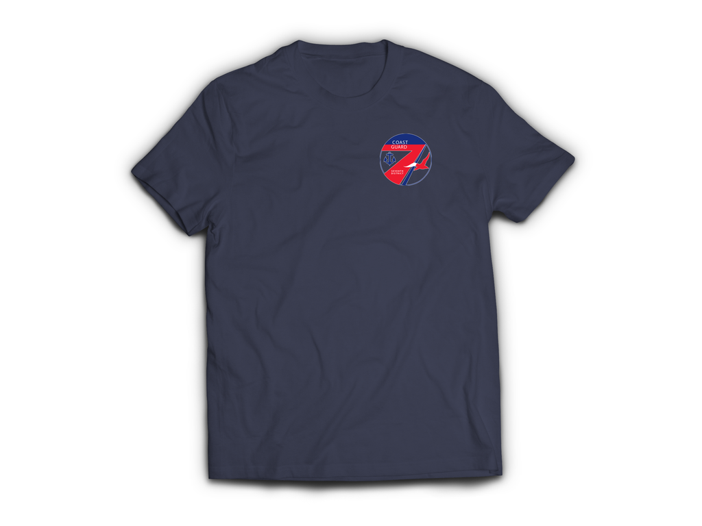 USCG Miami T-Shirt — Navy, front