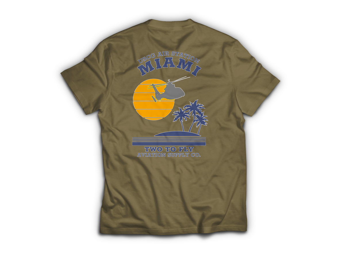 USCG Miami T-Shirt — Tan499, back