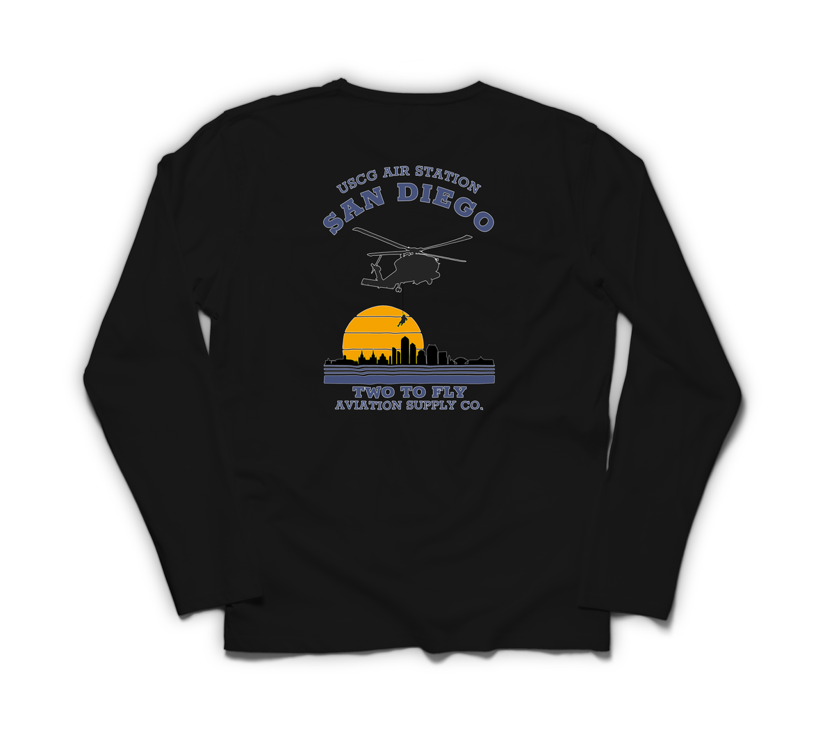 USCG San Diego Long Sleeve T-Shirt — Black, back
