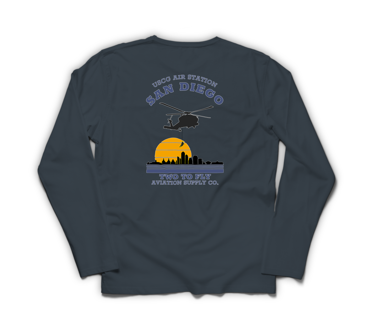 USCG San Diego Long Sleeve T-Shirt — Navy, back