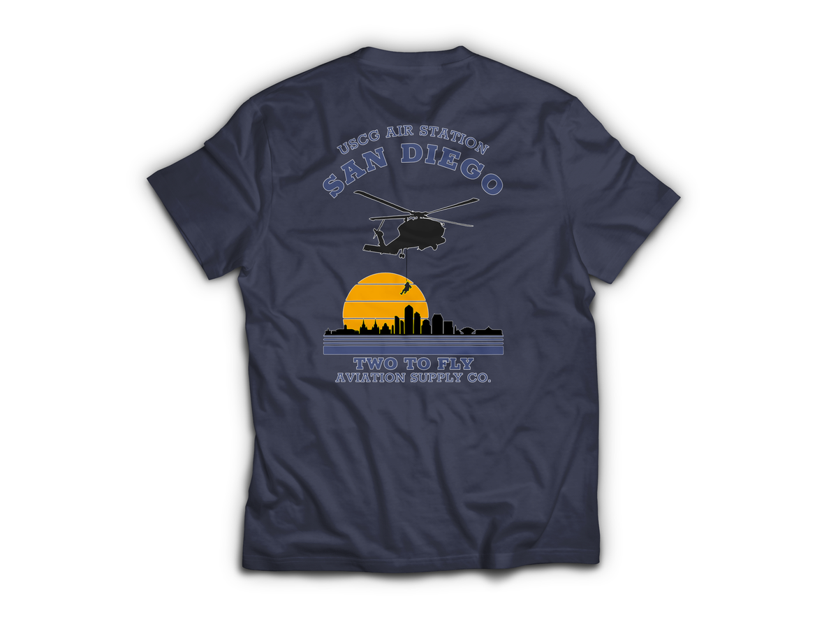 USCG San Diego T-Shirt — Navy, back
