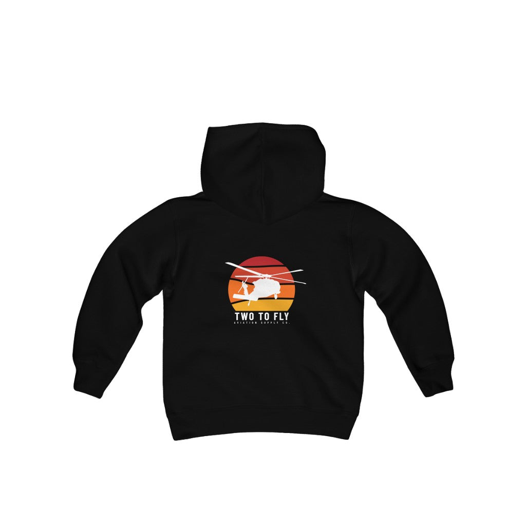 Sunset Hawk Kids Pullover Hoodie
