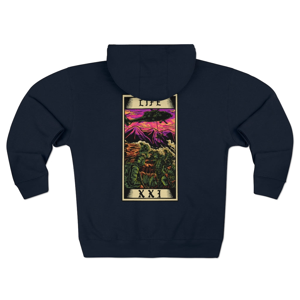 Life Tarot Card Zip Hoodie