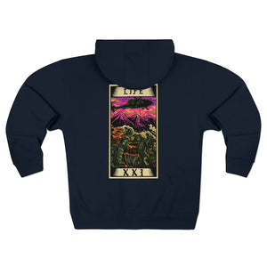 Life Tarot Card Zip Hoodie