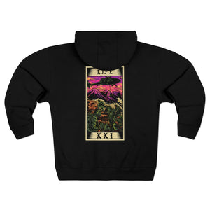 Life Tarot Card Zip Hoodie
