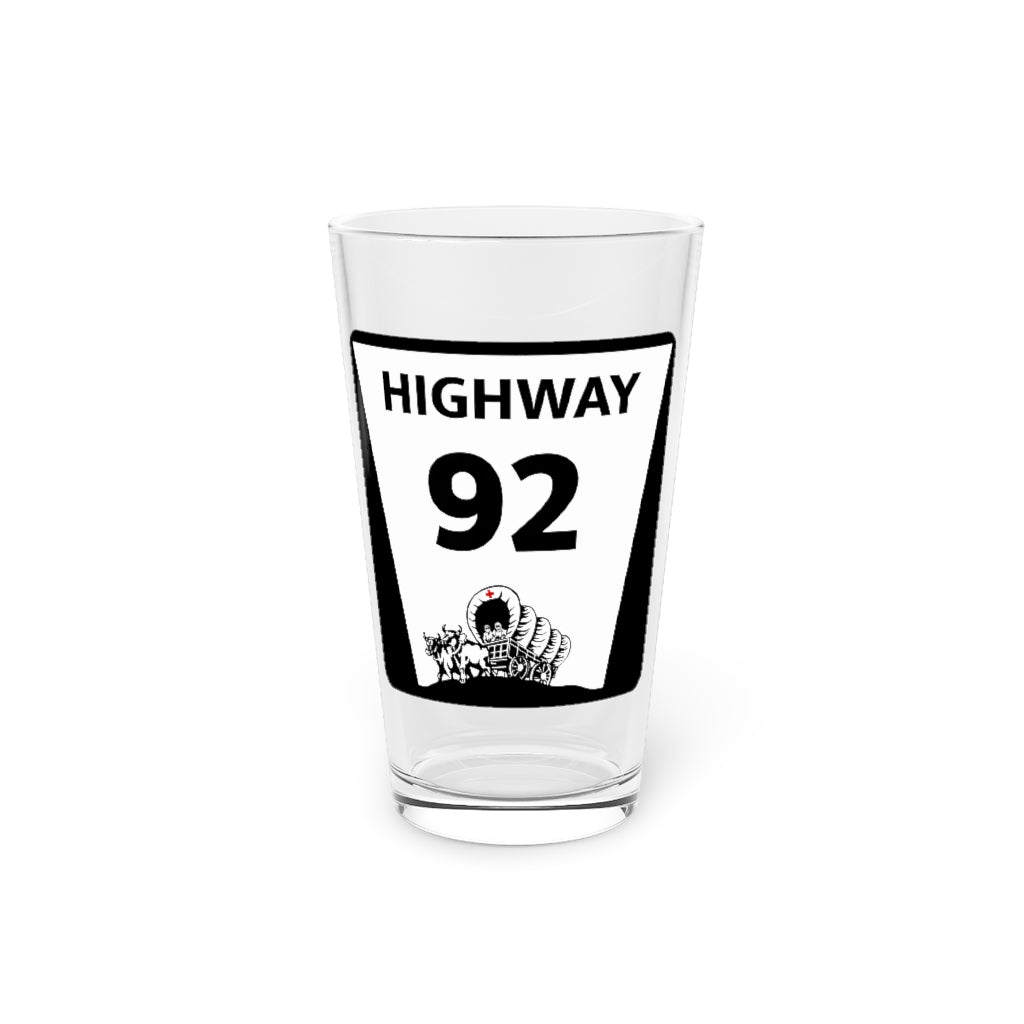 Highway 92 Pint Glass