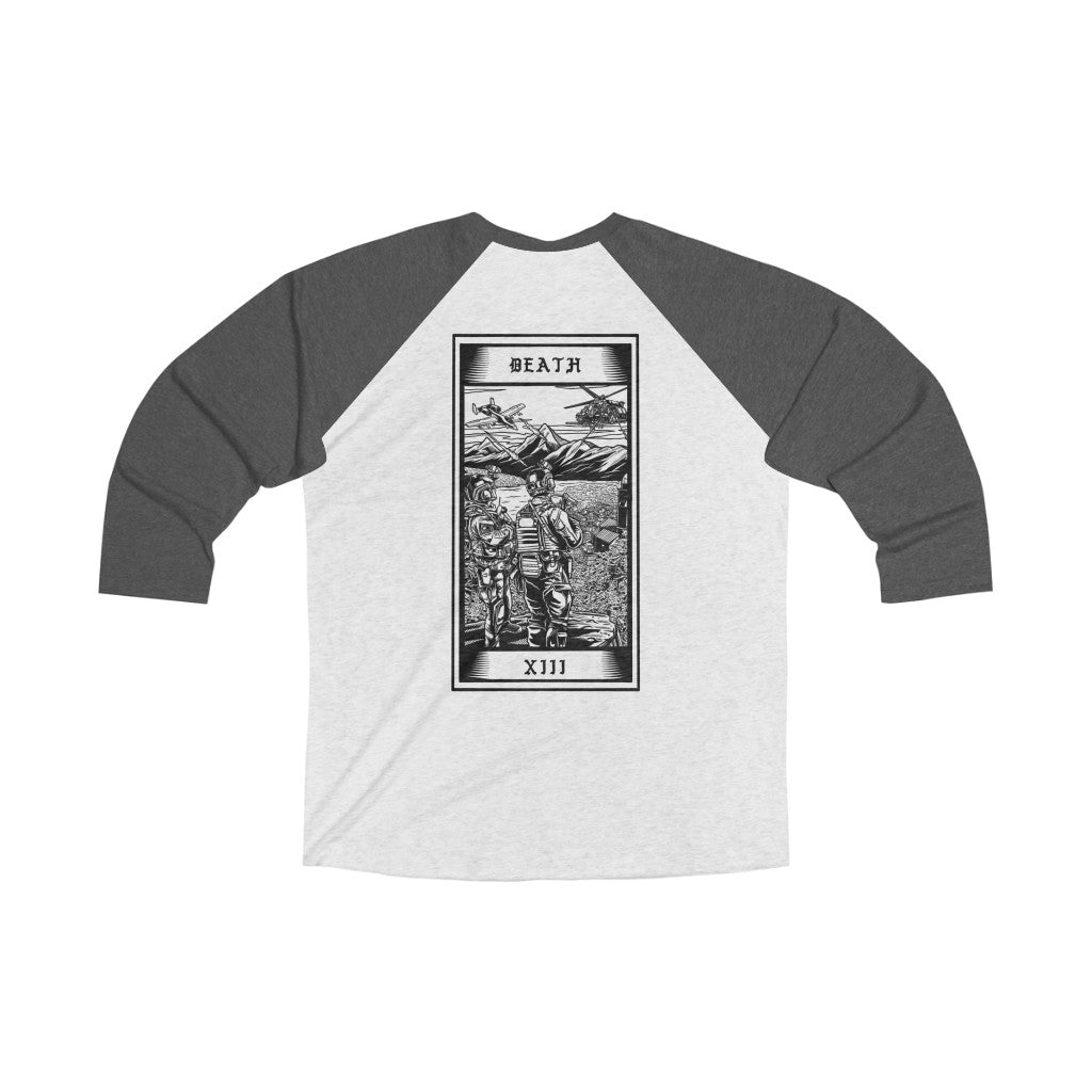 Death Tarot Card 3/4 Raglan Tee